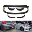 2012-2017 Hyundai Accent Hatchback Front lip, side Skirts, Botas & Cejas Combo 7pcs