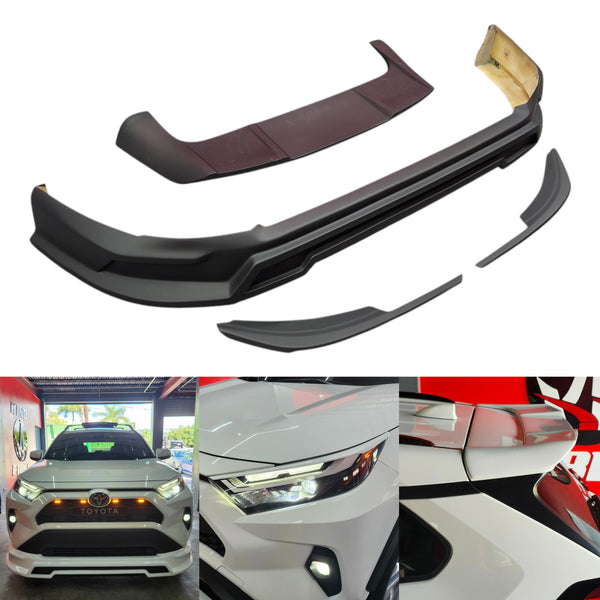 2019-2025 Toyota Rav4 Front lip, Cejas & Spoiler Combo Fiberglass