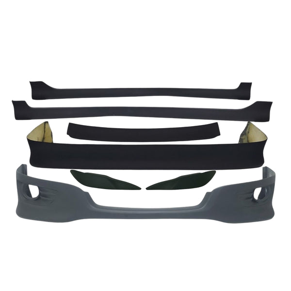 2005-2008 Toyota Corolla (Camry & Hella) Body kit: Front lip, rear lip, laterales, vicera y cejas.