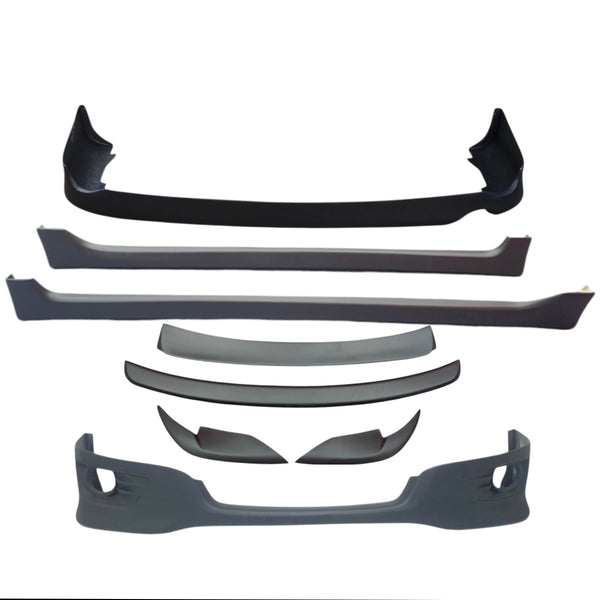 2009-2010 Toyota Corolla Body Kit: Front Lip, laterales, rear lip, vicera, spoiler & cejas