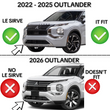 2022-2025 Mitsubishi Outlander Front lip Fiberglass