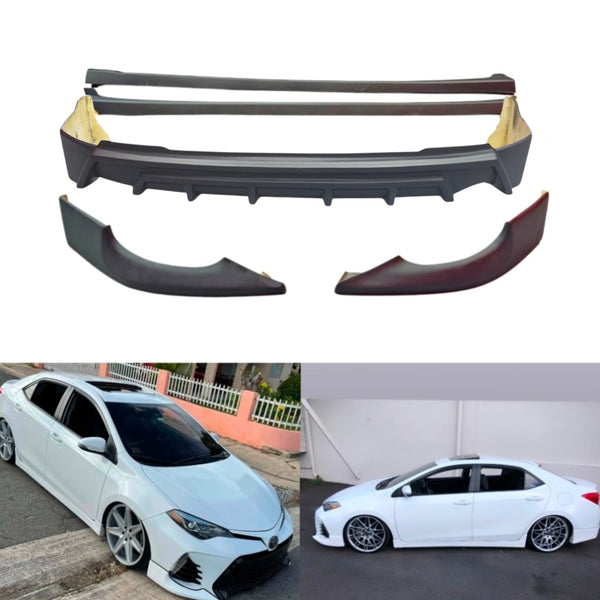 2017-2019 Toyota Corolla SE XSE Body kit: Front lips, laterales & rear diffuser lip