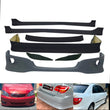 2005-2008 Toyota Corolla (Camry & Hella) Body kit: Front lip, rear lip, laterales, vicera y cejas.